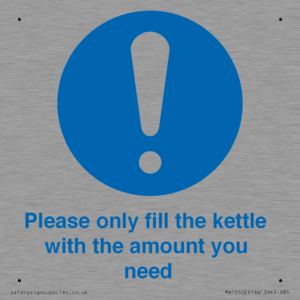 Please only fill the kettle with the amount you need